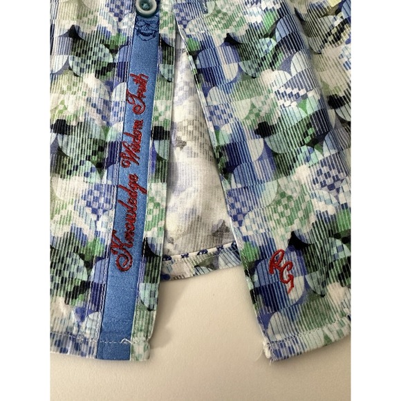 Robert Graham Shirt Men's 2XL Short Sleeve Button Up Designer Luxury Formal - Picture 10 of 10